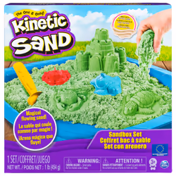 Kinetic Sand Sandbox Set Green, Sable cinétique pour enfants, 3 an(s), Vert