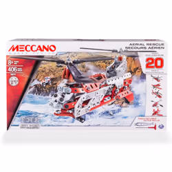 Meccano Secours Aérien 20 Modèles, Ensemble de monteur de véhicule, 8 an(s), Métal, Plastique