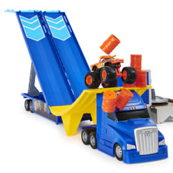 Monster Jam , Coffret Camion transformable 2-en-1 officiel avec monster truck El Toro Loco exclusif en métal moulé à l'échelle 1:64