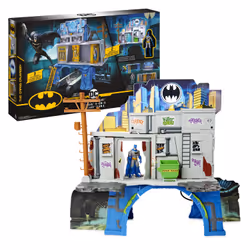 DC Comics Batman - 6058292 - BatCave 3 en 1 Mission Gotham - Jeu Jouet Enfant, Batman, 4 an(s), AAA, Multicolore