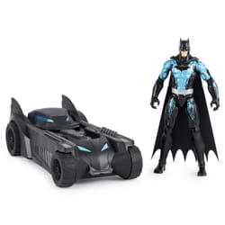 DC Comics BATMAN - PACK BATMOBILE + FIGURINE BATMAN 30 CM - - Véhicule Batmobile Et Figurine Articulée 30 cm - 6058417 - Jouet Enfant 4 Ans et +