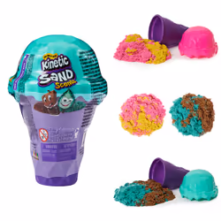 Kinetic Sand SABLE MAGIQUE - - CORNET DE GLACE SABLE PARFUME 113 G - Sable Cinétique et Coloré - Alternative Pâte à Modeler - ...