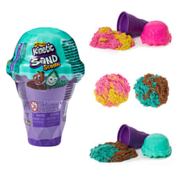 Kinetic Sand SABLE MAGIQUE - - CORNET DE GLACE SABLE PARFUME 113 G - Sable Cinétique et Coloré - Alternative Pâte à Modeler - 6058757 - Modèle Aléatoire - Jouet Enfant 3 Ans et +
