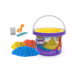 Kinetic Sand - SEAU DE SABLE 2,72 KG + OUTILS - Avec 3 couleurs de sable et 3 outils pour un jeu créatif sans fin - Sable Mag ...
