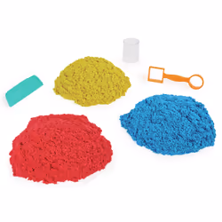 Kinetic Sand - SEAU DE SABLE 2,72 KG + OUTILS - Avec 3 couleurs de sable et 3 outils pour un jeu créatif sans fin - Sable Magique A Modeler Pour Enfant A Partir de 3 ans
