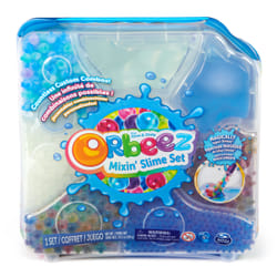 Orbeez Mixin' Slime , Coffret de plus de 2 500 (micros, scintillantes, marbrées et phosphorescentes), 5 outils, boîte de rangement, unique, jouets sensoriels pour enfants à partir de 5 ans