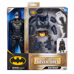 DC Comics BATMAN ADVENTURES - Pack Figurine Batman 30 Cm + Accessoires Batman Adventures - Figurine Batman Articulée 30 cm - Créez Vos Aventures Et Combats - Figurine Batman - Jouet Enfant 4 Ans Et +