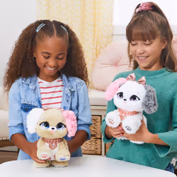 Present Pets PELUCHE INTERACTIVE FANCY PUPS – Peluche Chien Surprise à Découvrir avec Modèle Aléatoire – Chien Interactif avec Effets Sonores et Mouvements – 6051197 – Jouet Enfant 5 Ans et +