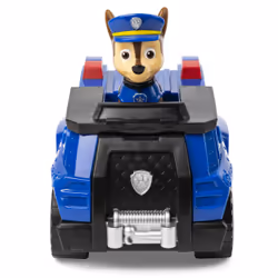 PAW Patrol , Voiture de police de Chase avec figurine à collectionner, pour les enfants à partir de 3 ans