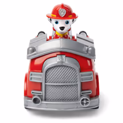 PAW Patrol , Camion de pompier de Marcus avec figurine à collectionner, pour les enfants à partir de 3 ans