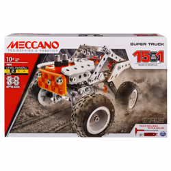 Meccano - SUPER TRUCK 15 MODÈLES - Véhicule Avec Direction et Suspensions Fonctionnelles - Jeu de Construction - 6052632 - Jo ...