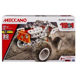 Meccano - SUPER TRUCK 15 MODÈLES - Véhicule Avec Direction et Suspensions Fonctionnelles - Jeu de Construction - 6052632 - Jouet Enfant 10 Ans et +