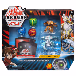 Bakugan , Battle Pack 5 personnages, Aurelus Lupitheon and Haos Vicerox, Cartes à collectionner et créatures transformables,  ...