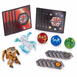 Bakugan , Battle Pack 5 personnages, Aurelus Lupitheon and Haos Vicerox, Cartes à collectionner et créatures transformables, à partir de 6 ans