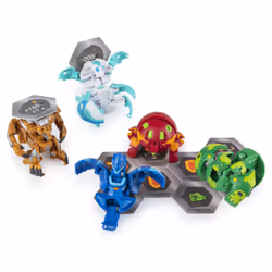 Bakugan , Battle Pack 5 personnages, Aurelus Lupitheon and Haos Vicerox, Cartes à collectionner et créatures transformables, à partir de 6 ans
