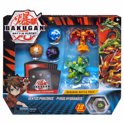 Bakugan , Battle Pack 5 personnages, Aquos Nobilious and Darkus Krakelios, Cartes à collectionner et créatures transformables ...