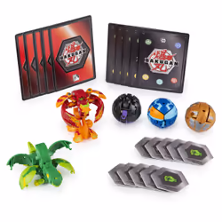 Bakugan , Battle Pack 5 personnages, Aquos Nobilious and Darkus Krakelios, Cartes à collectionner et créatures transformables, à partir de 6 ans