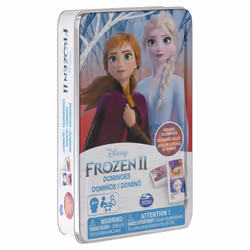 Spin Master Boite Metal Dominos Frozen 2, unisexe, Plastique, Multicolore, 04-10-2019, Chine, 570 g