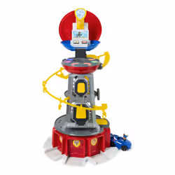 PAW Patrol LA PAT' PATROUILLE – QUARTIER GÉNÉRAL PAT' PATROUILLE MIGHTY PUPS – Quartier Général Géant Interactif avec sa Figurine Chase et Véhicule Pat' Patrouille de Police – 6053408 – Jouet Enfant 3 Ans et +