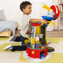 PAW Patrol LA PAT' PATROUILLE – QUARTIER GÉNÉRAL PAT' PATROUILLE MIGHTY PUPS – Quartier Général Géant Interactif avec sa Figurine Chase et Véhicule Pat' Patrouille de Police – 6053408 – Jouet Enfant 3 Ans et +