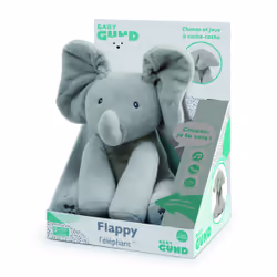 GUND FLAPPY L'ÉLÉPHANT – – Peluche Interactive pour Bébé – Bouge