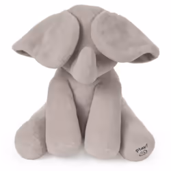 GUND FLAPPY L'ÉLÉPHANT – – Peluche Interactive pour Bébé – Bouge, Parle et Chante en Français pour l'Éveil de Votre Enfant – Peluche Éléphant Taille 30 cm – 6054176 – Jouet Bébé 10 Mois et + - Vue supplémentaire 3