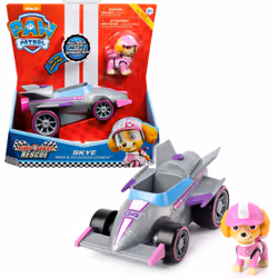 PAW Patrol , Ready, Race, Rescue, Véhicule de luxe Race &amp; Go de Stella avec effets sonores, pour les enfants à partir de  ...