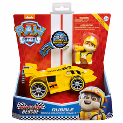 PAW Patrol , Ready, Race, Rescue, Véhicule de luxe Race & Go de Ruben avec effets sonores, pour les enfants à partir de 3 ans
