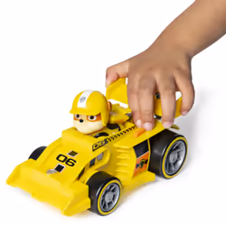 PAW Patrol , Ready, Race, Rescue, Véhicule de luxe Race & Go de Ruben avec effets sonores, pour les enfants à partir de 3 ans