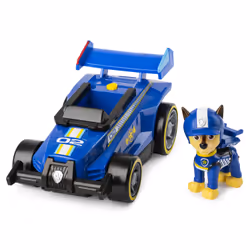 PAW Patrol , Ready, Race, Rescue, Véhicule de luxe Race & Go de Ruben avec effets sonores, pour les enfants à partir de 3 ans
