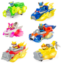 PAW Patrol , Mighty Pups Prêt à foncer, Véhicule Stella Deluxe Vehicle avec effets sonores et lumineux