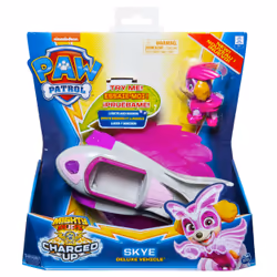 PAW Patrol , Mighty Pups Prêt à foncer, Véhicule Stella Deluxe Vehicle avec effets sonores et lumineux