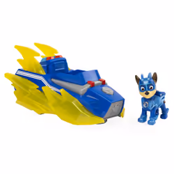 PAW Patrol , Mighty Pups Prêt à foncer, Véhicule Stella Deluxe Vehicle avec effets sonores et lumineux