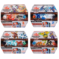Bakugan Baku-Gear, Coffret de 4 personnages, Sairus Ultra avec équipement Baku-Gear et Fusion Trox x Nobilious Ultra, Figurin ...