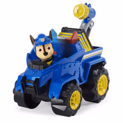 PAW Patrol LA PAT' PATROUILLE - VÉHICULE + FIGURINE CHASE DINO RESCUE - Véhicule Avec 1 Figurine Et 1 Dinosaure Mystère À Collectionner Pat' Patrouille - - 6059512 - Jouet Enfant 3 Ans et +