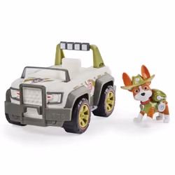 PAW Patrol LA PAT' PATROUILLE - VÉHICULE + FIGURINE TRACKER - Véhicule de 15 cm Avec 1 Figurine À Collectionner Pat' Patrouil ...