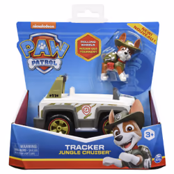 PAW Patrol LA PAT' PATROUILLE - VÉHICULE + FIGURINE TRACKER - Véhicule de 15 cm Avec 1 Figurine À Collectionner Pat' Patrouille - - 6059511 - Jouet Enfant 3 Ans et +