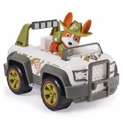 PAW Patrol LA PAT' PATROUILLE - VÉHICULE + FIGURINE TRACKER - Véhicule de 15 cm Avec 1 Figurine À Collectionner Pat' Patrouille - - 6059511 - Jouet Enfant 3 Ans et +
