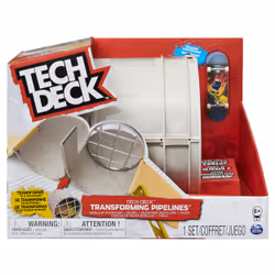 Tech Deck FINGER SKATE - - RAMPE TRANSFORMABLE PIPELINE - Authentique Skatepark Modulaire Avec 1 Planche Mini Skate – 6058275 ...