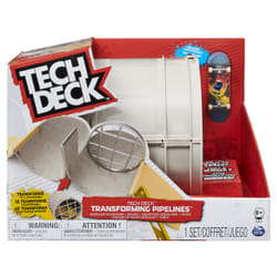 Tech Deck FINGER SKATE - - RAMPE TRANSFORMABLE PIPELINE - Authentique Skatepark Modulaire Avec 1 Planche Mini Skate – 6058275 – Jouet Enfant 6 Ans et +
