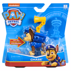 PAW Patrol , Figurine à collectionner Chase Action Pack avec effets sonores, pour les enfants à partir de 3 ans