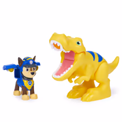 PAW Patrol LA PAT' PATROUILLE – PACK DE 2 FIGURINES DINO RESCUE - MODÈLE CHASE – Figurines De Chase, T-Rex et Dinosaure Mystè ...