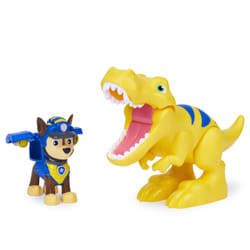 PAW Patrol LA PAT' PATROUILLE – PACK DE 2 FIGURINES DINO RESCUE - MODÈLE CHASE – Figurines De Chase, T-Rex et Dinosaure Mystère – 6059509– – Jouet Enfant 3 Ans et +
