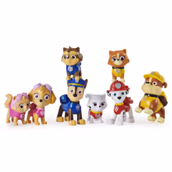 PAW Patrol LA PAT' PATROUILLE - MULTIPACK FIGURINES D'ACTION - Coffret de 8 Figurines Chiots Et Chatons Pat' Patrouille - - 6058524 - Jouet Enfant 3 Ans et +