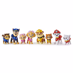 PAW Patrol LA PAT' PATROUILLE - MULTIPACK FIGURINES D'ACTION - Coffret de 8 Figurines Chiots Et Chatons Pat' Patrouille - - 6058524 - Jouet Enfant 3 Ans et +