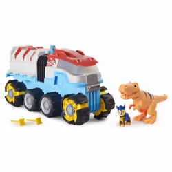 PAW Patrol LA PAT' PATROUILLE – CAMION PAT' PATROUILLE DINO PATROLLER – Camion Jouet Motorisé Tout-Terrain Dino Rescue avec Figurines Dinosaure et Chase – 6058905 – – Jouet Enfant 3 Ans et +