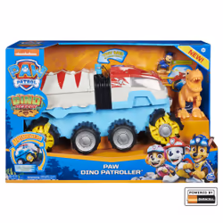 PAW Patrol LA PAT' PATROUILLE – CAMION PAT' PATROUILLE DINO PATROLLER – Camion Jouet Motorisé Tout-Terrain Dino Rescue avec Figurines Dinosaure et Chase – 6058905 – – Jouet Enfant 3 Ans et +