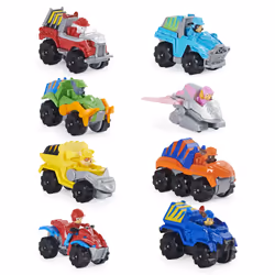 PAW Patrol Pack De 8 Vehicules True Metal Dino Rescue