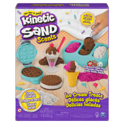 Kinetic Sand SABLE MAGIQUE - - COFFRET DÉLICES GLACÉS SABLE PARFUMÉ 454 G SABLE + ACCESSOIRES - Sable Cinétique et Coloré - Alternative Pâte à Modeler - 6059742 - Jouet Enfant 3 Ans et +