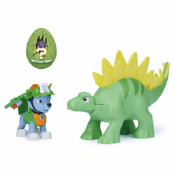 PAW Patrol , Coffret de figurines articulées Dino Rescue Rocky et dinosaure, pour les enfants à partir de 3 ans, 3 an(s), Mul ...